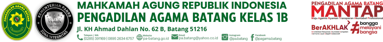 Pengadilan Agama Batang #MANTAP